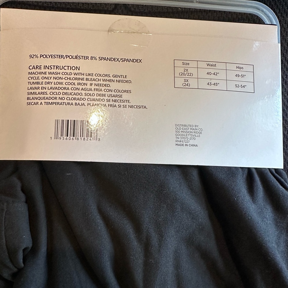 Bobbie Brooks Black Yoga Pants with Comfort Waistband 3x - Picture 3 of 3